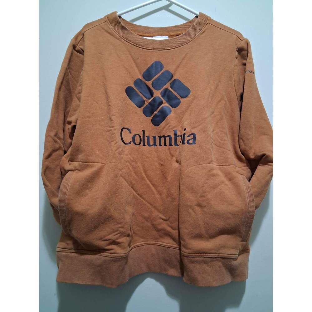 Columbia Sportswear Company Brown Fleece‎ Pullover Sweatshirt Logo XL - Picture 3 of 8